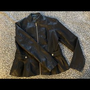 Black leather jacket